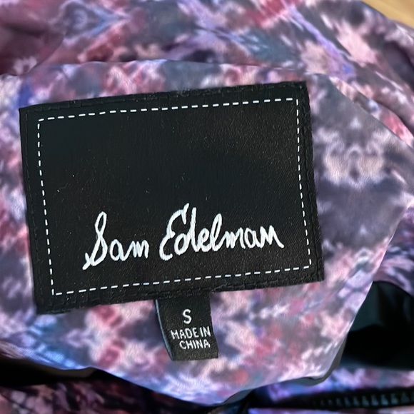 Sam Edelman winter print puffer jacket with removable scarf hood - Picture 7 of 7